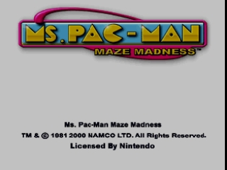 Ms. Pac-Man - Maze Madness (USA) Title Screen